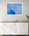 Blue fine art landscape photographed from above