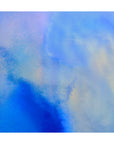 Aerial fine art photograph with cobalt blue and soft pastel tones