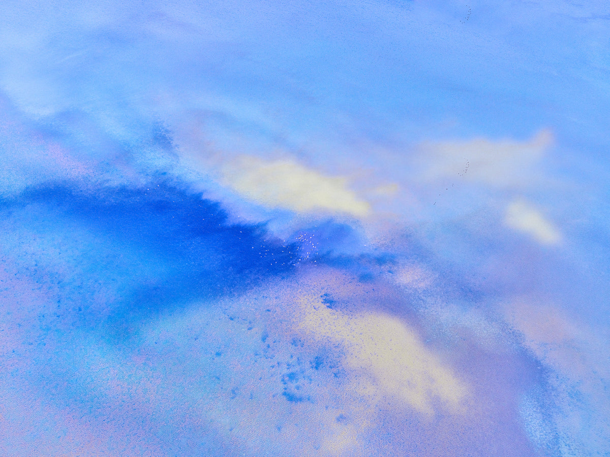 Indigo Bloom abstract aerial photograph by Anne Neiwand