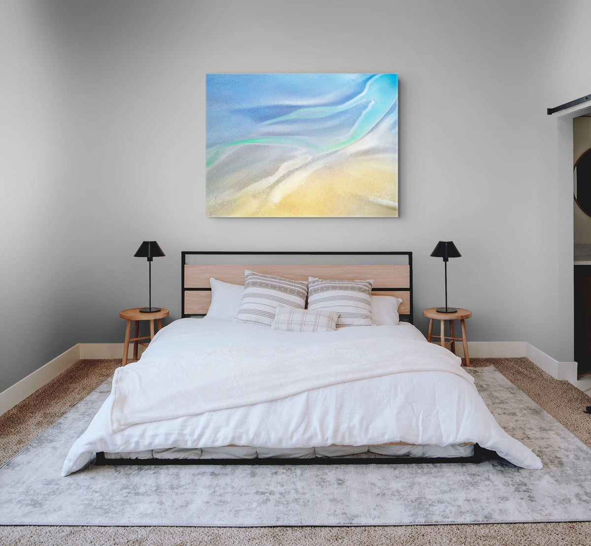 abstract coastal aerial landscape