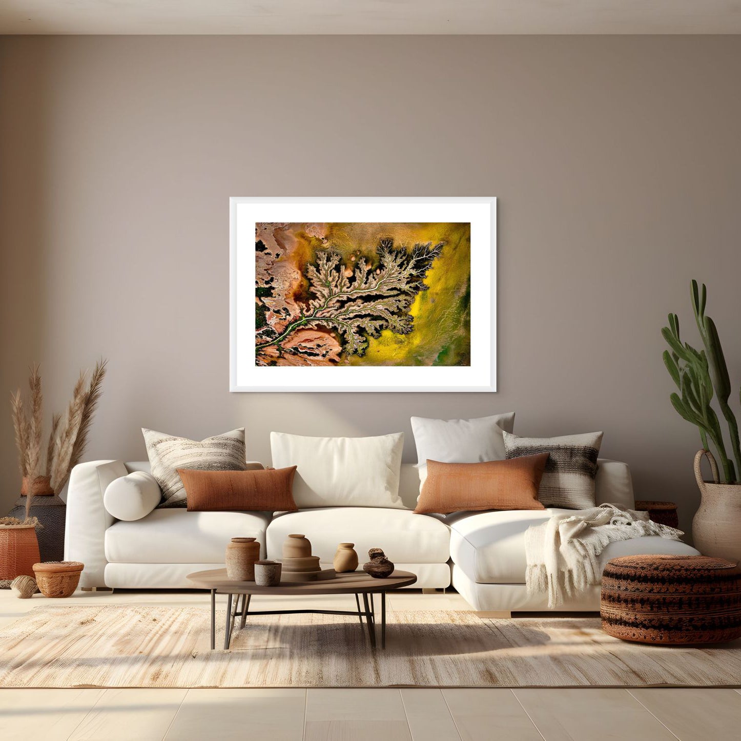 river delta patterns from above