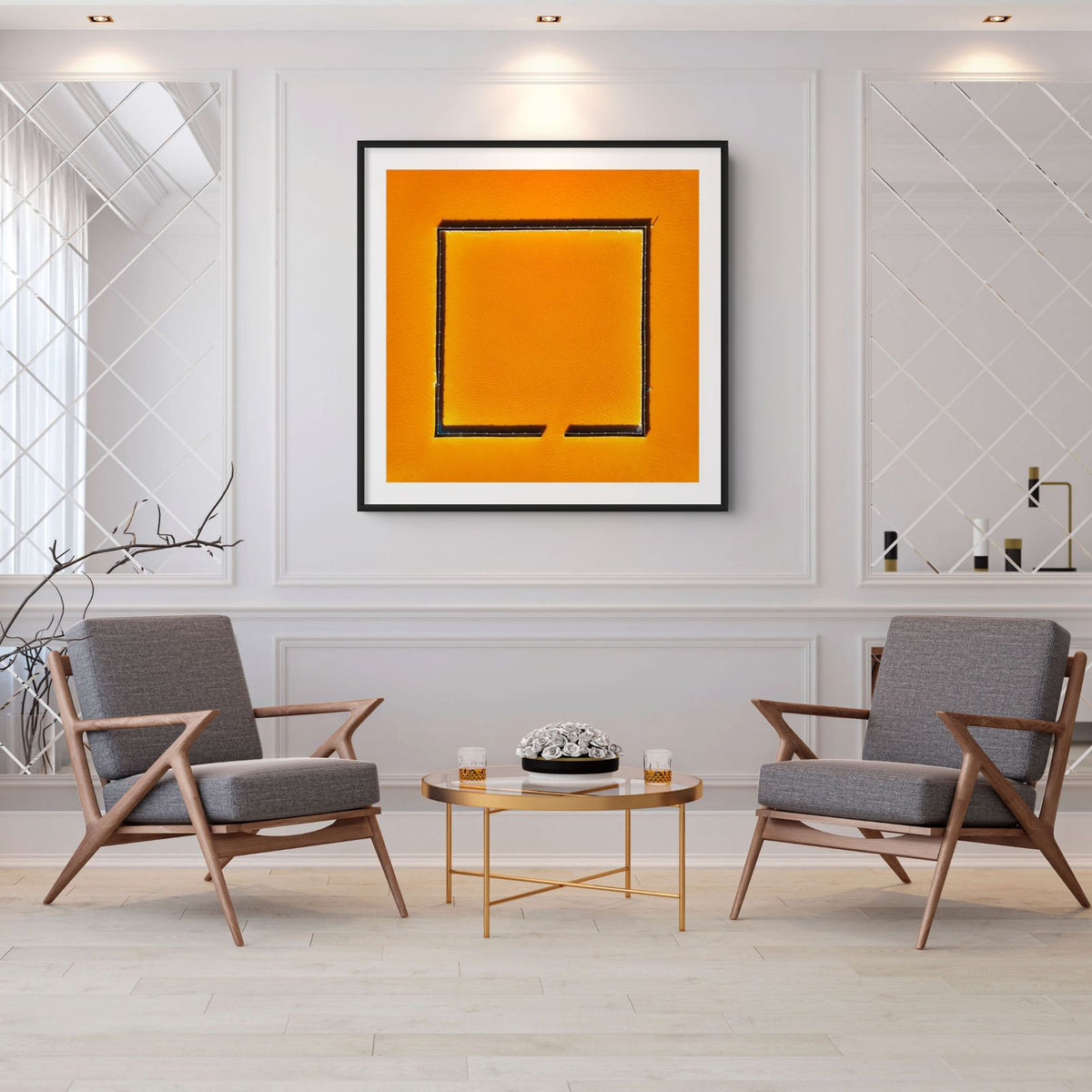 abstract landscape geometry wall art