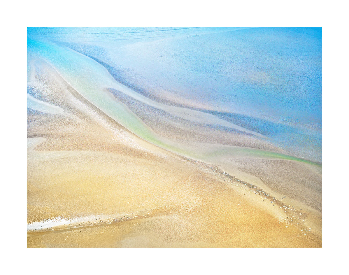 pale blue contemporary landscape wall art