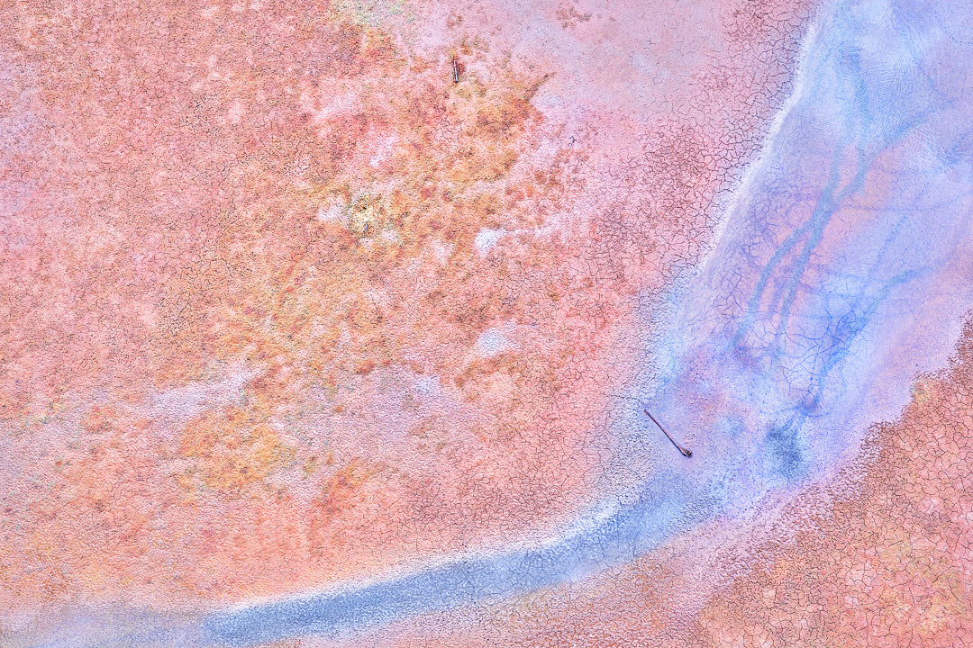 Pastel Shore Painted Earth aerial photography