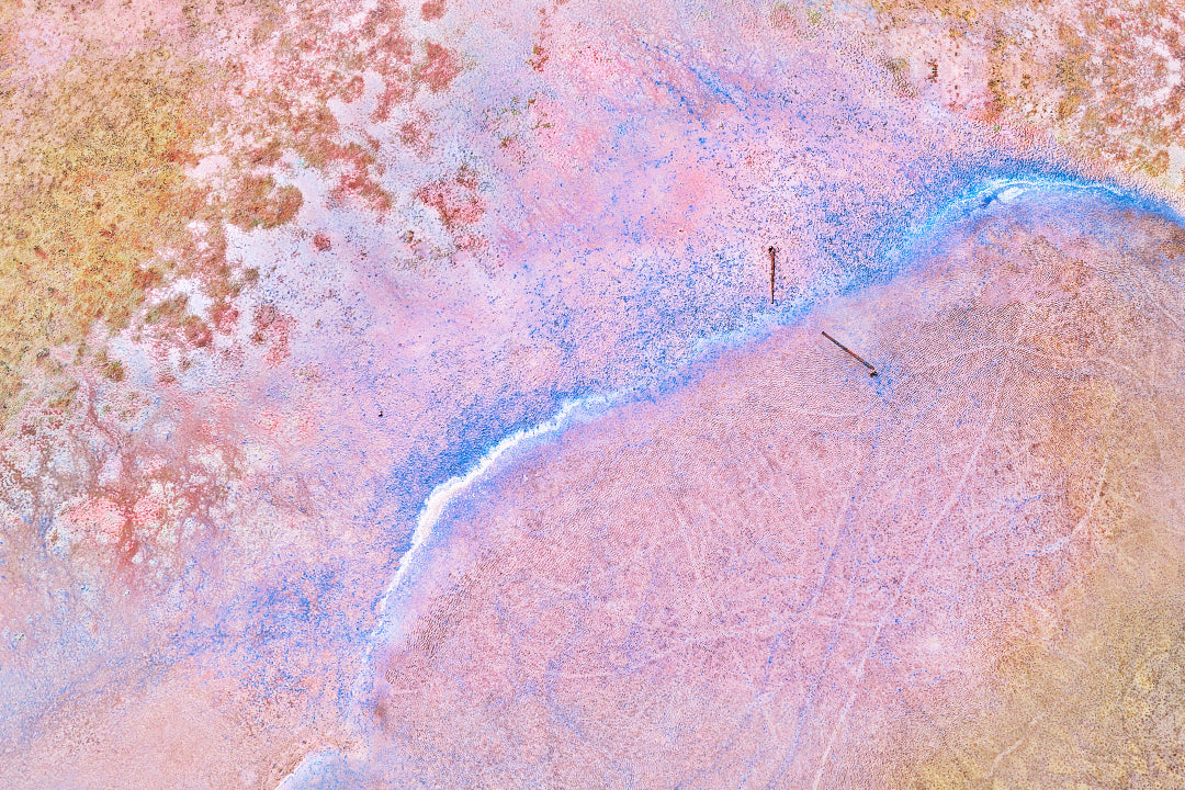 Quiet Curve Painted Earth aerial photography