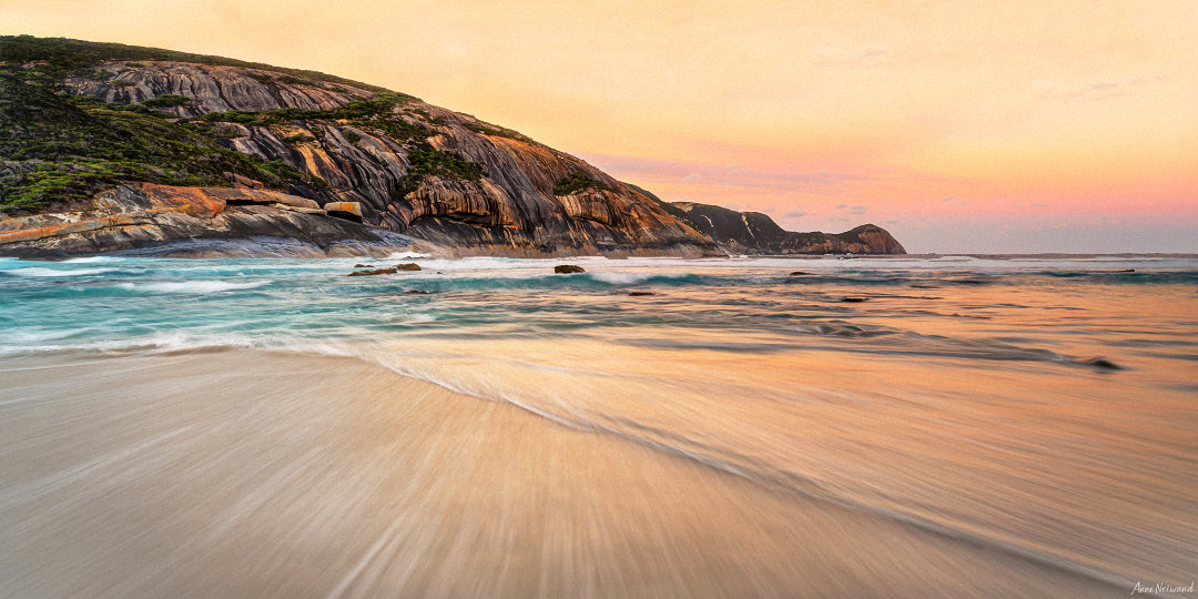 fine art seascape soft sunset colours