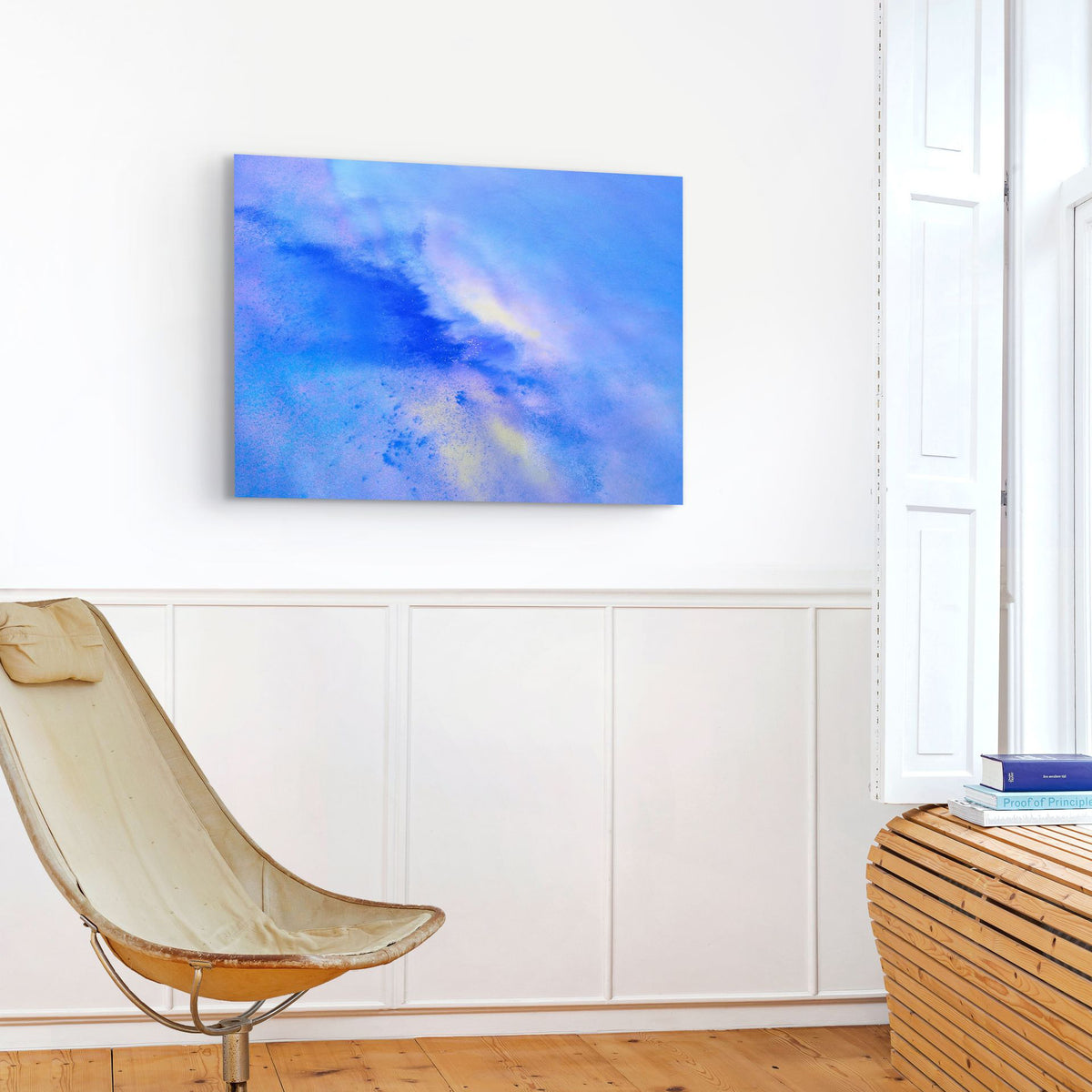 Blue and lavender fine art aerial photograph by Anne Neiwand