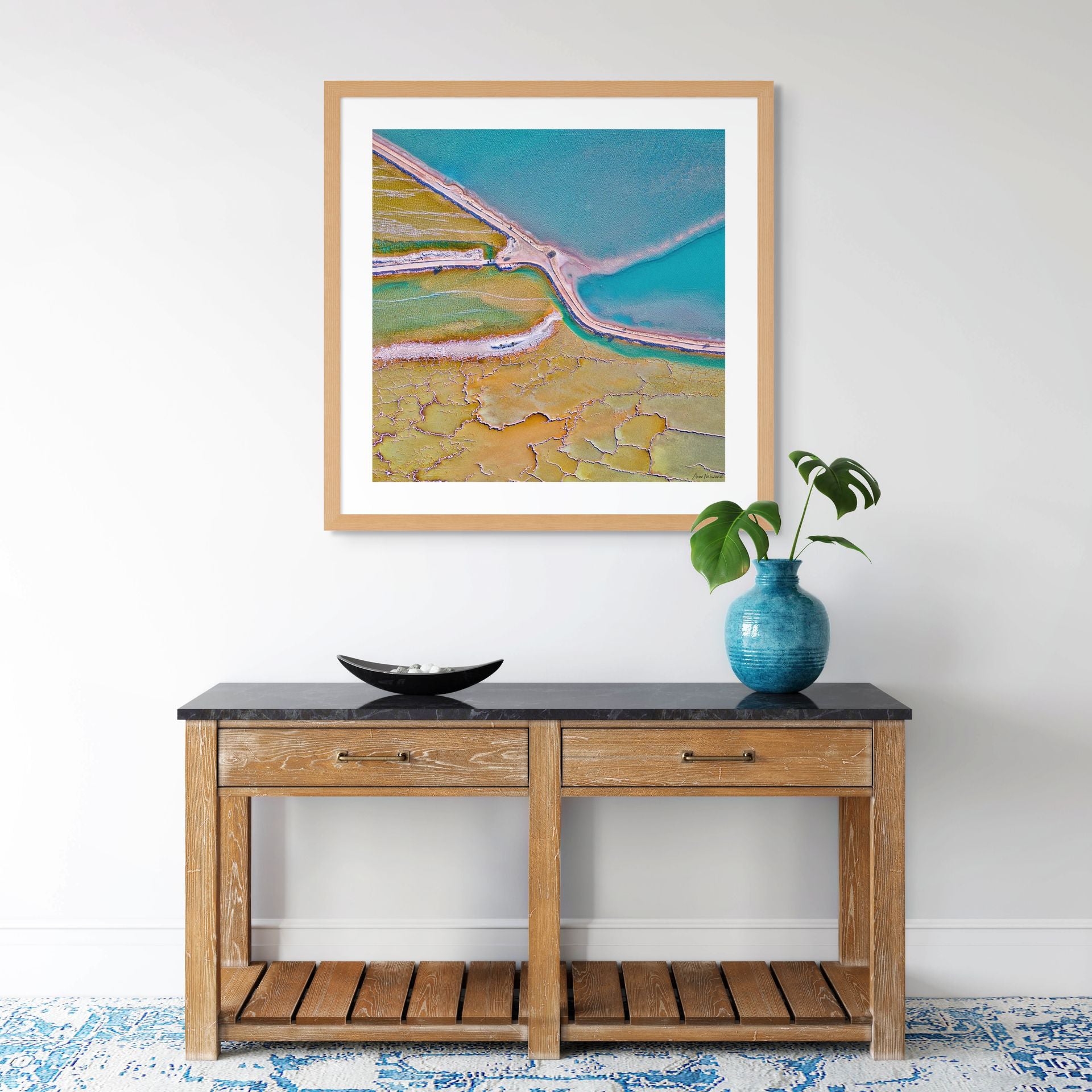 Salt flats geometric and organic patterns