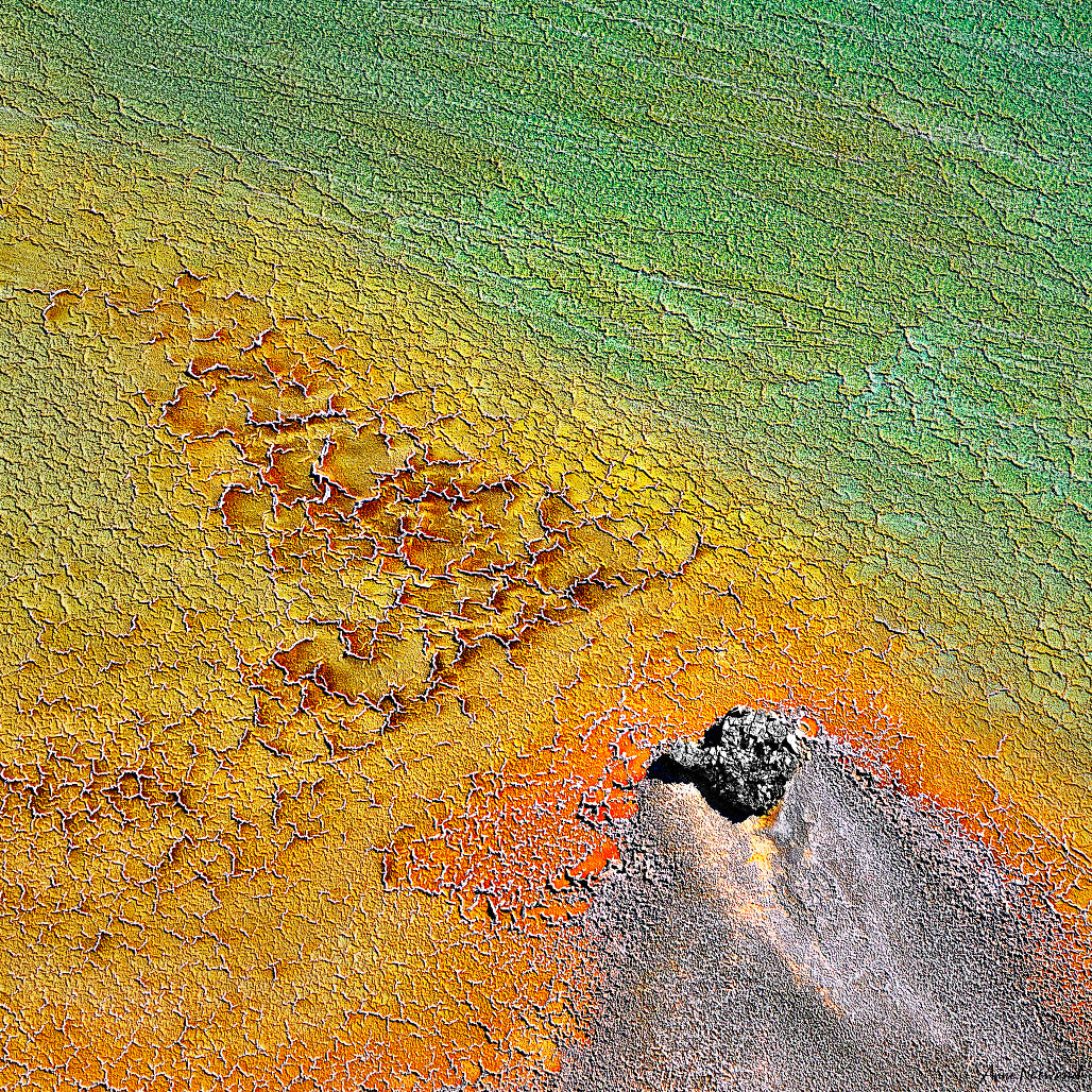 Aerial salt flats in Shark Bay Western Australia
