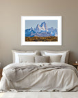 Guanaco under Fitz Roy photograph