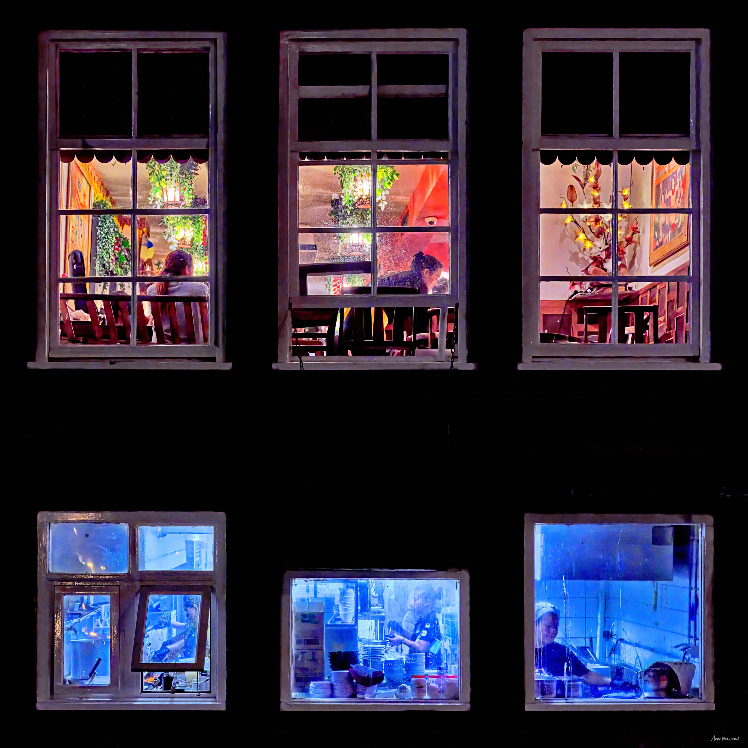 night window photography wall art
