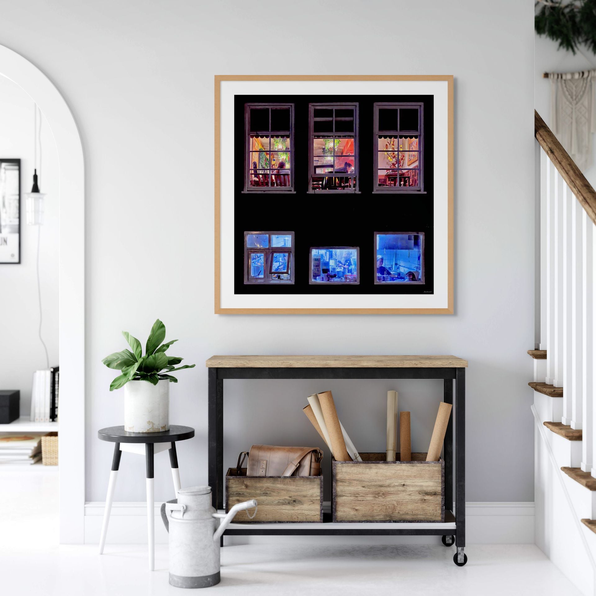 warm and cool light contrast image