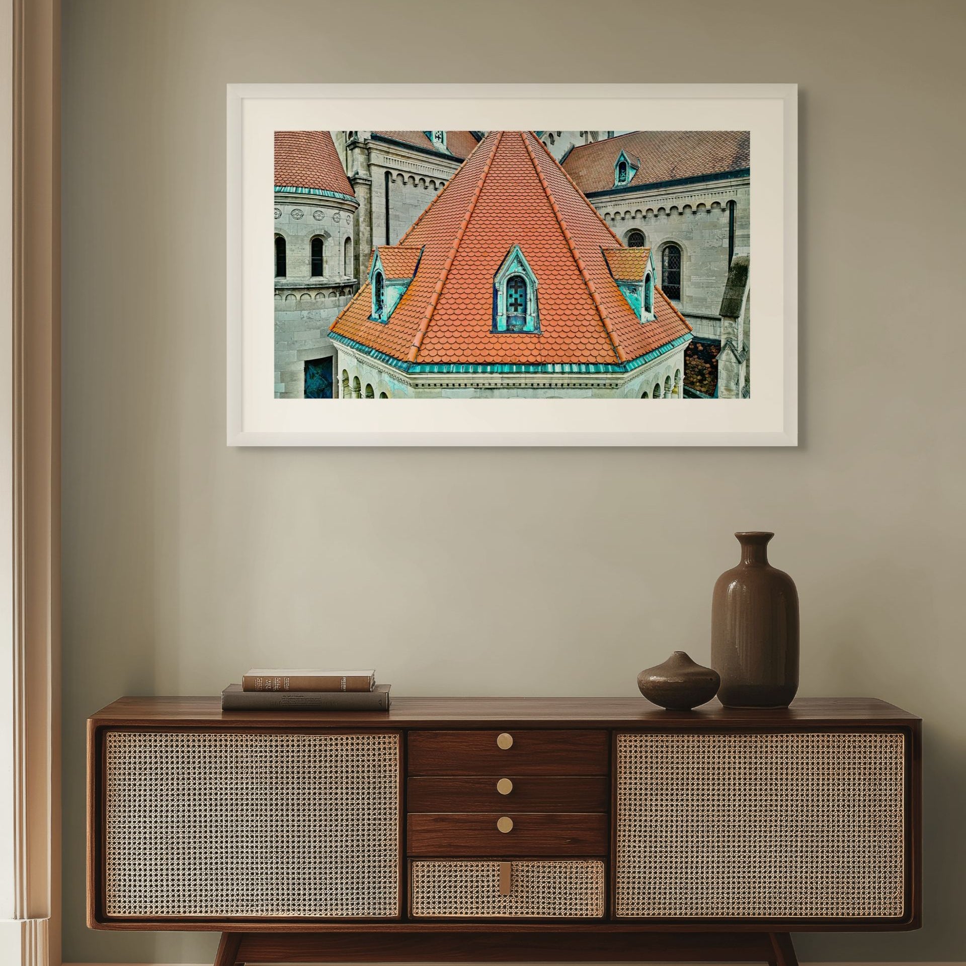 terracotta roof pattern fine art