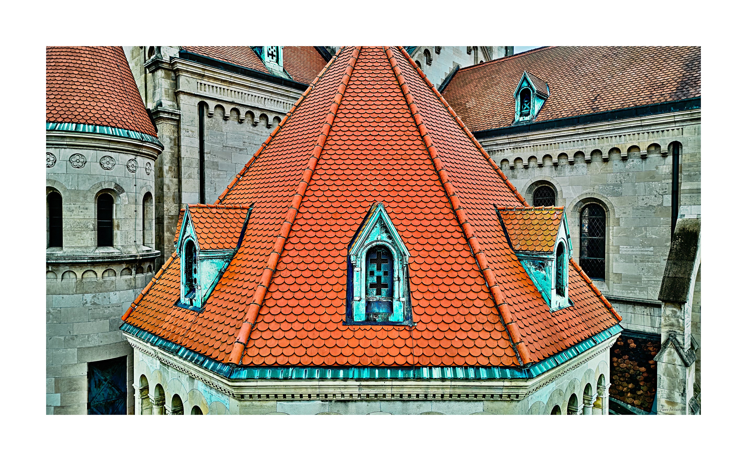 orange clay roof tile photography