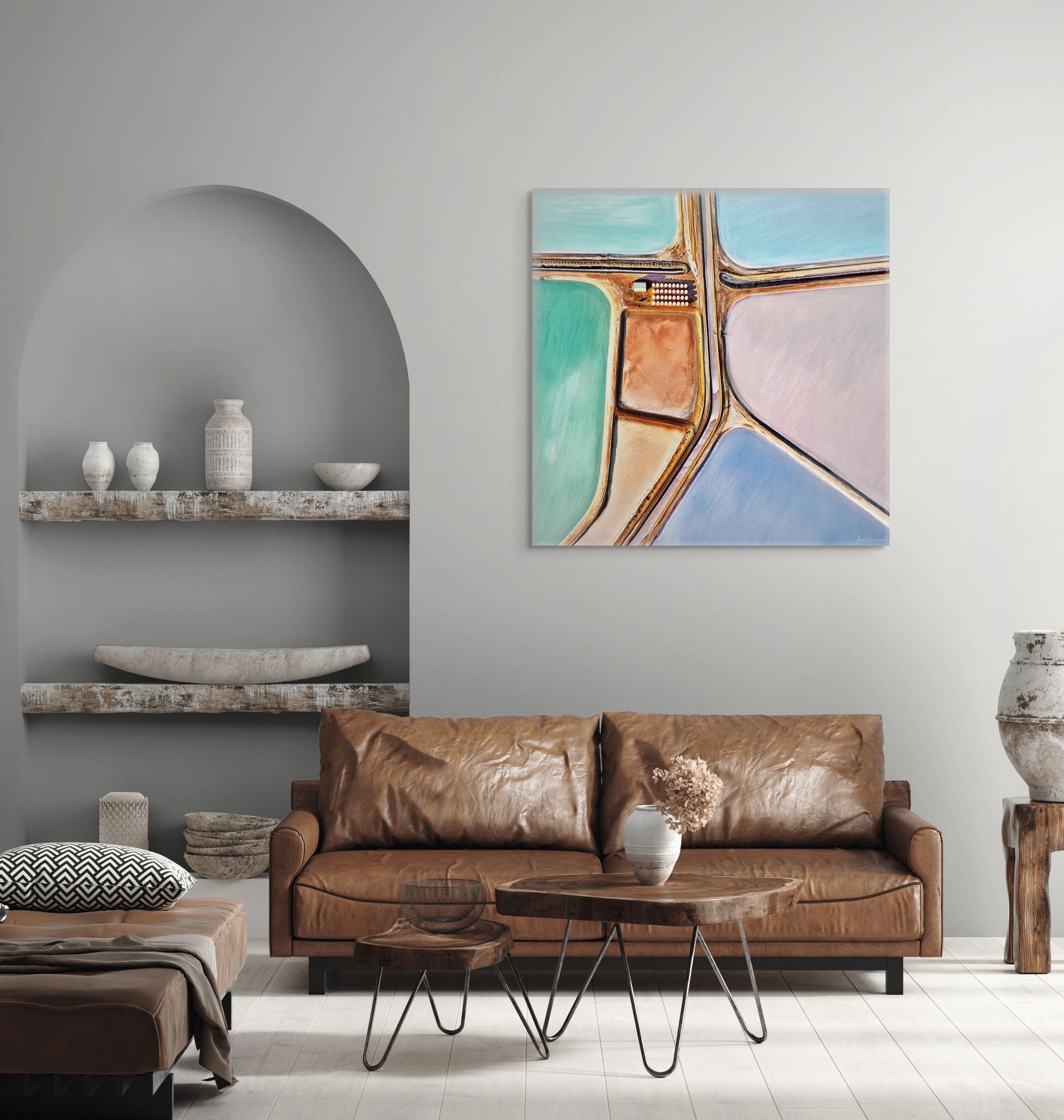 Pastel aerial abstract photography