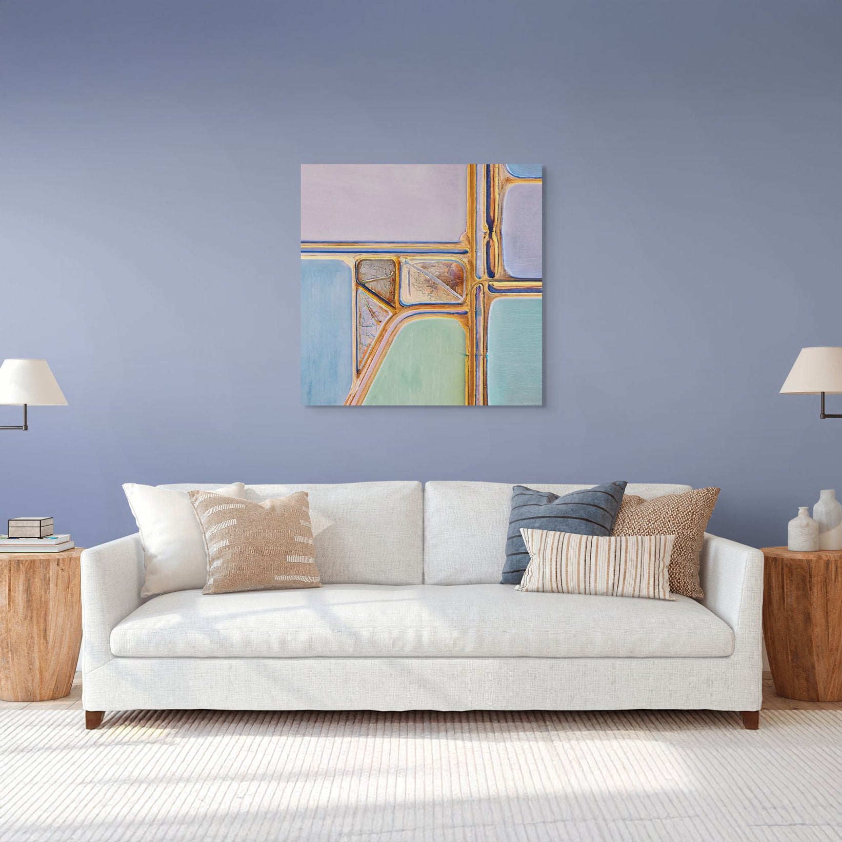 Pastel aerial fine art print