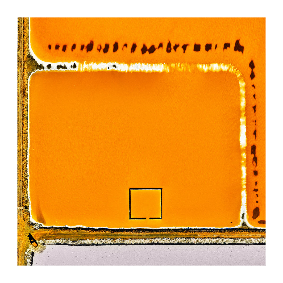 orange geometric landscape wall art contemporary abstract aerial photography