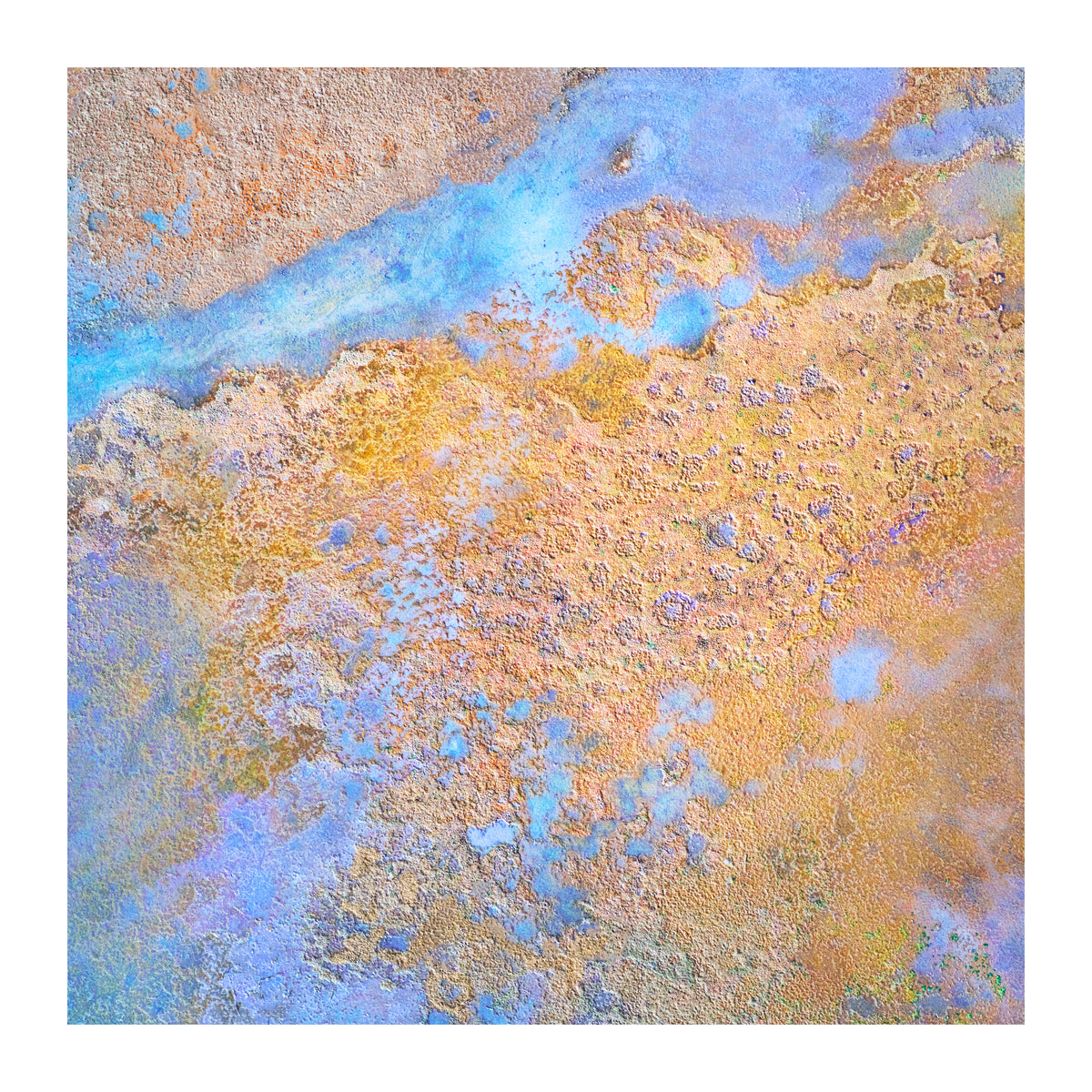 blue and gold contemporary wall art