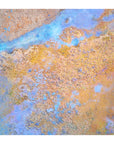 blue and gold contemporary wall art