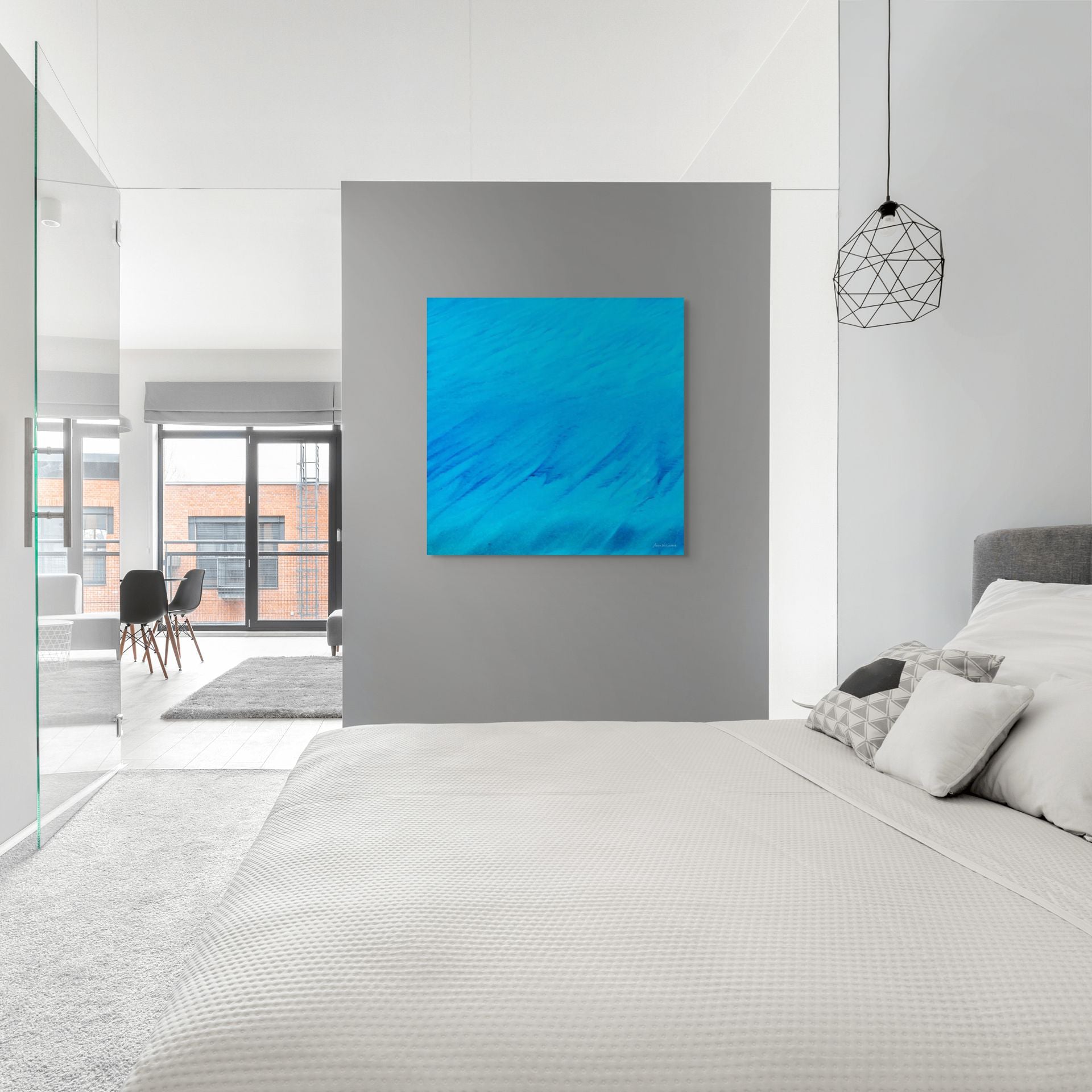 cool tone contemporary wall art
