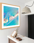 Coastal aerial wall art abstract