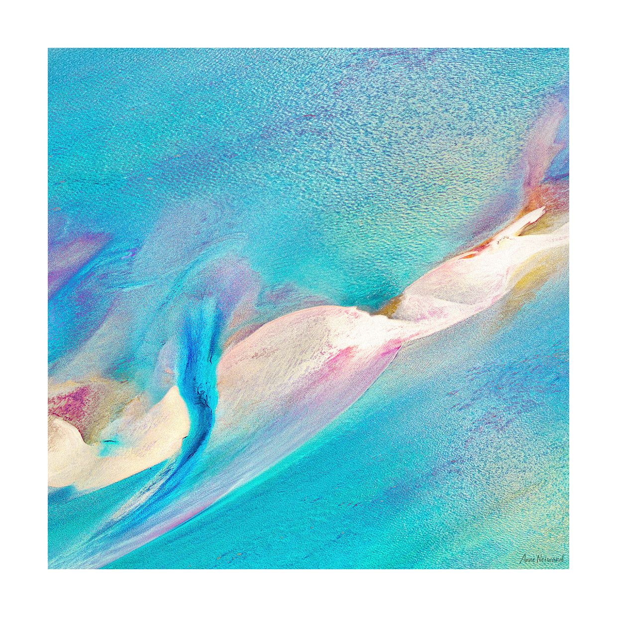 Soft flowing tide abstract photograph