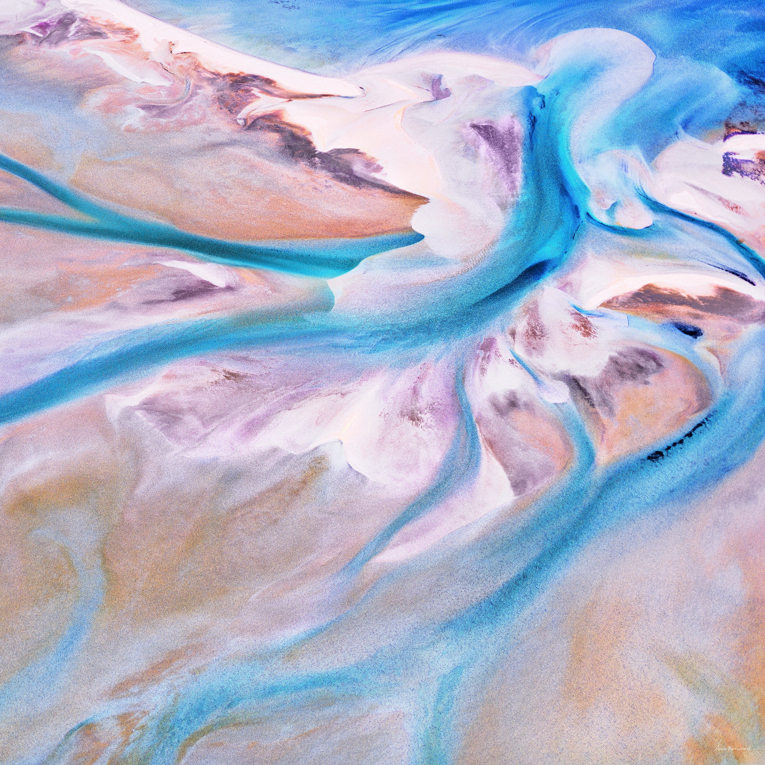 soft blue and sand tones artwork
