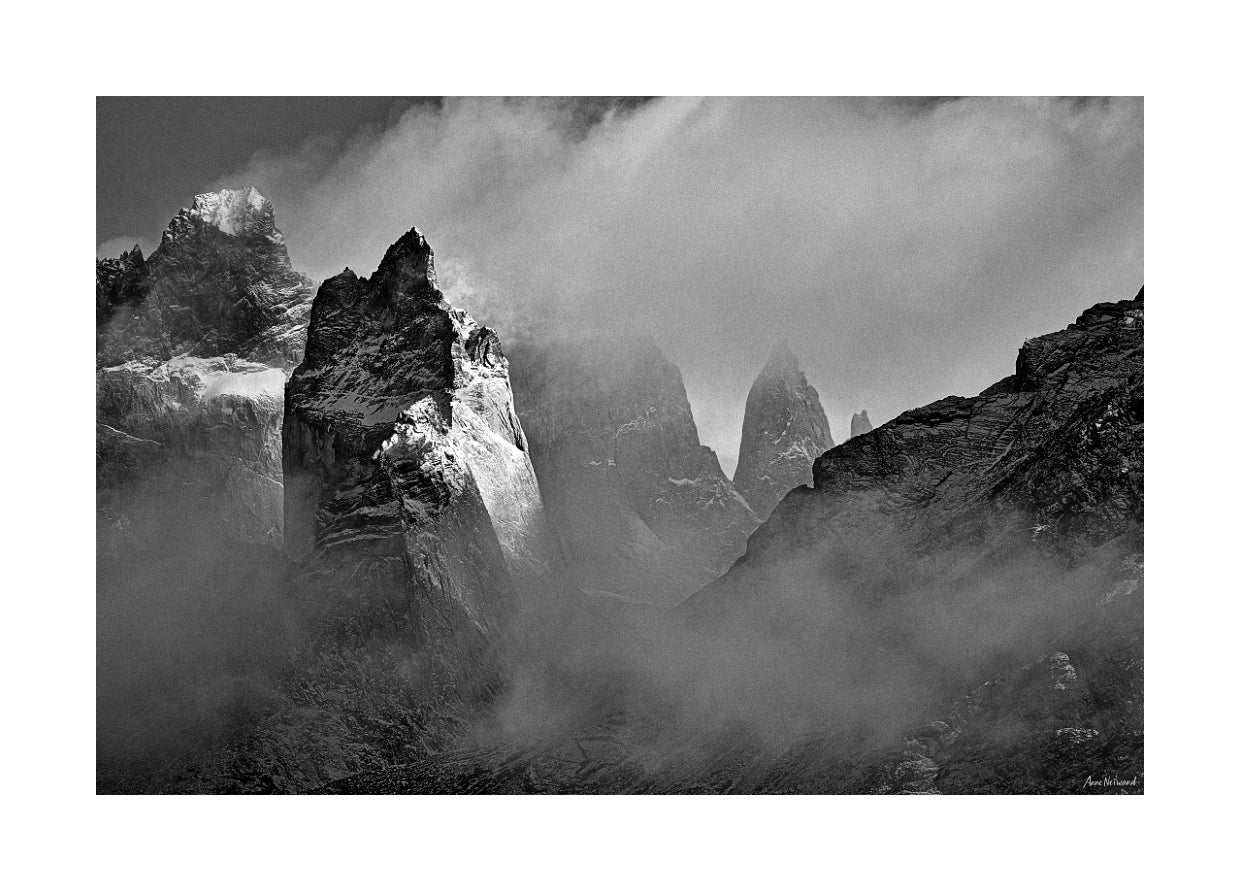 Moody mountain wall art