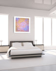 violet abstract landscape wall art