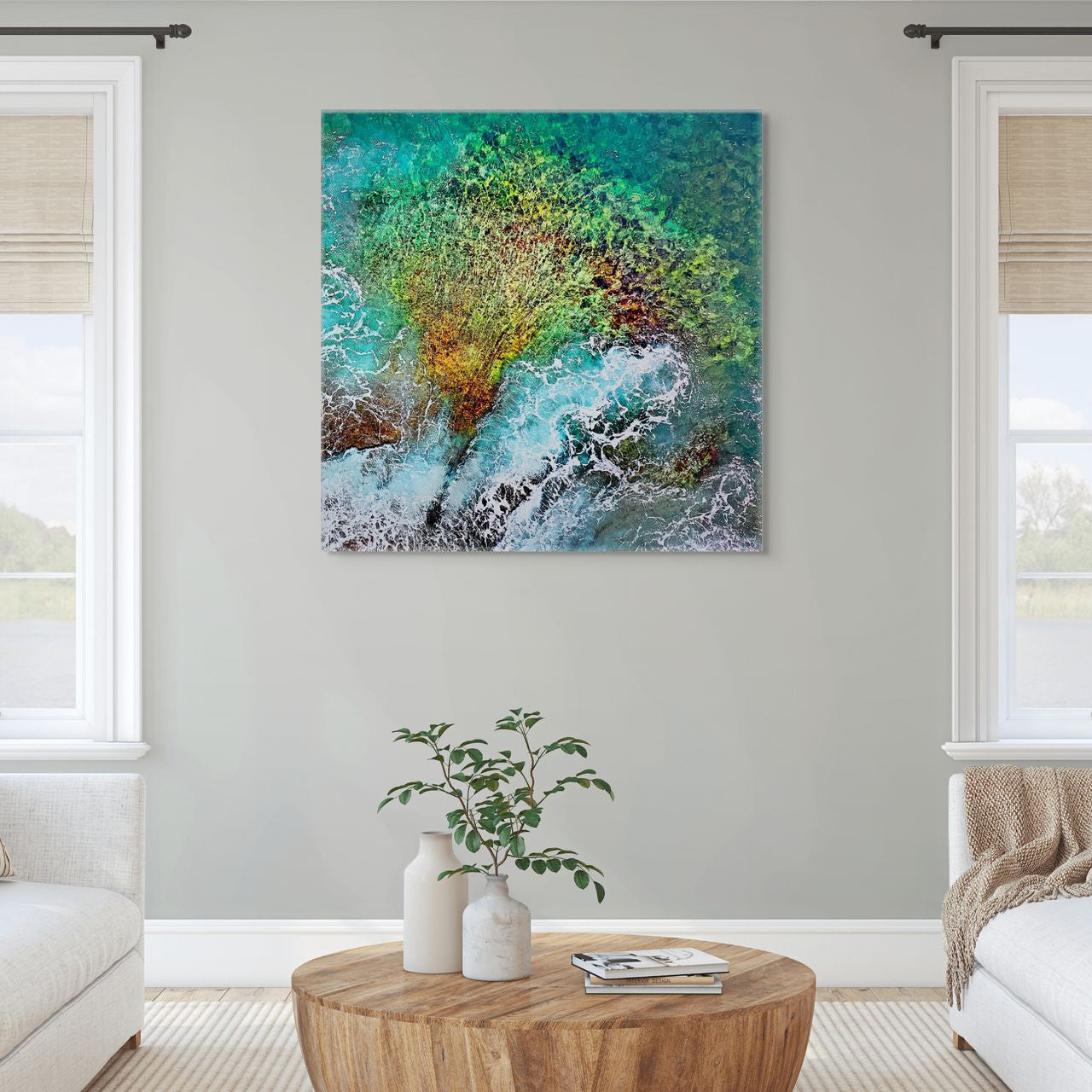 water movement aerial photograph